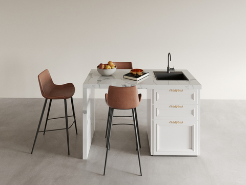 Modern Island Dining Table and Chair