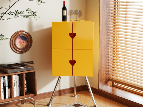 Cream Style Side Cabinet Locker Corner Cabinet