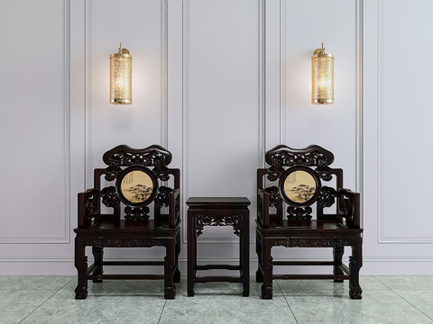 Chinese-style Redwood Chair Ruyi Chair Coffee Table and Chair