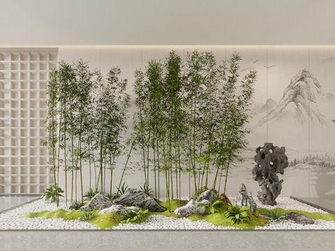 Neo-Chinese Style Indoor Landscape Indoor Landscaping