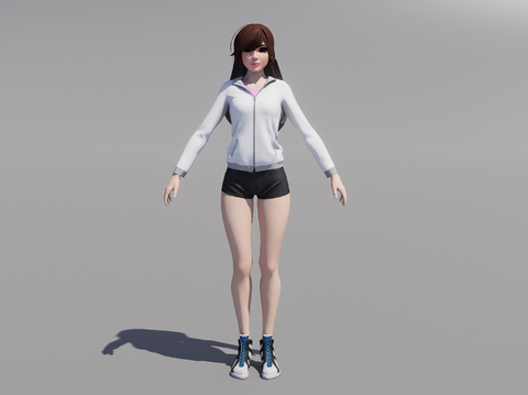 Casual Figure Standing Figure Girl