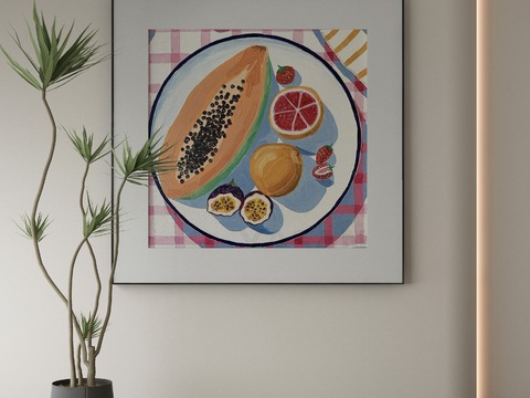 Qui Art Painting Fruit Painting Decorative Painting