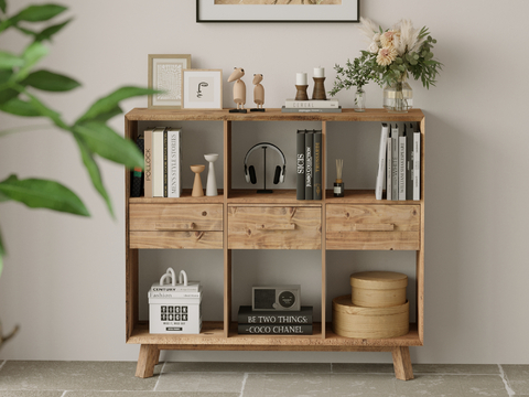 Quiet Wind Low Cabinet Bookcase Bookshelf