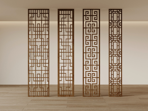 Neo-Chinese Style plat wood partition