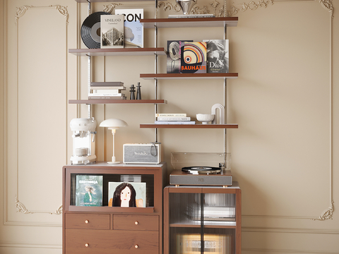 Antique Bookshelf Storage Rack