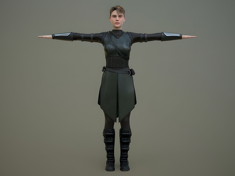 female warrior spy game character