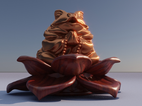 Golden Toad Sculpture Zen Sculpture Art Ornaments