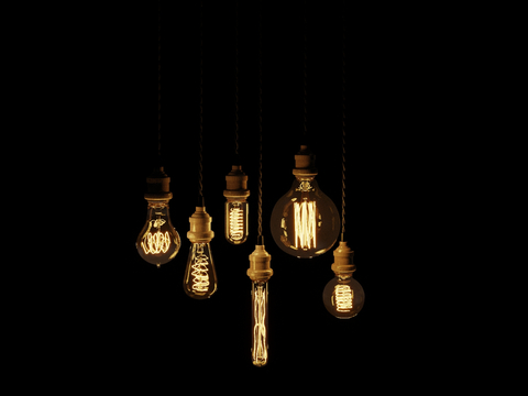 Industrial wind small chandelier light bulb chandelier