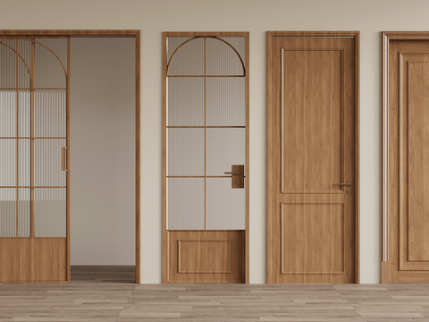 Mid-century Style wooden door interior door single door security door sliding door sliding door