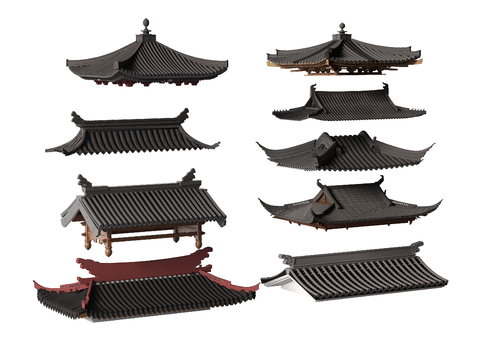 New Chinese Eaves Roof Flying Ridge Cornice Line Tiles