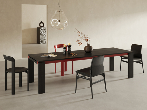 Middle style dining table and chair