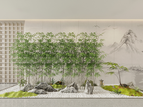 Neo-Chinese Style Indoor Landscape Indoor Landscaping