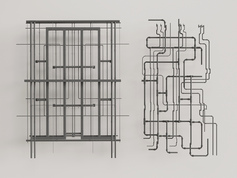 Industrial wind ceiling pipe water pipe ceiling