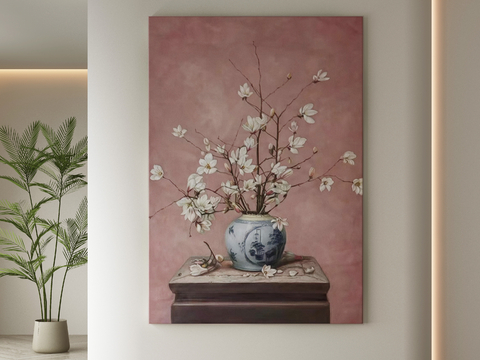 New Chinese Decorative Painting Flower Oil Painting