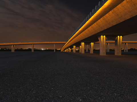 Viaduct Landscape of Binhe West Road