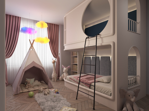 Modern kids Bedroom Girls Room