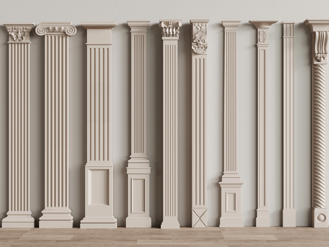 French plaster column Roman column square column