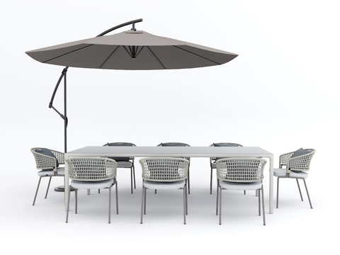 Modern Outdoor Table and Chair Sunshade