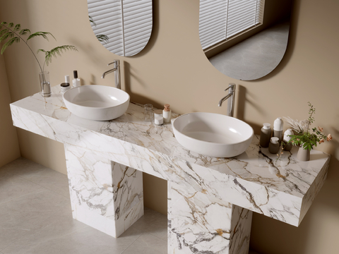 Modern double basin wash basin