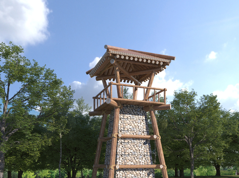 Chinese style observation tower