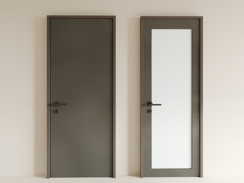 Modern bathroom door interior door single door swing door