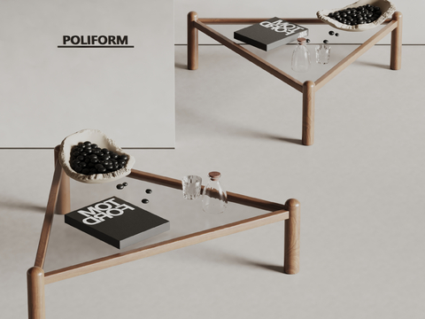 poliform triangle coffee table