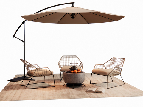 Modern outdoor table and chair round stove tea making Lounge Chair