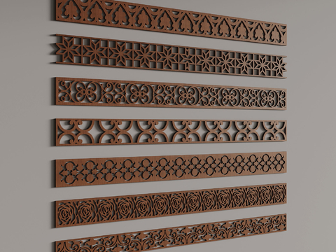 Neo-Chinese Style window grilles line pane corner line