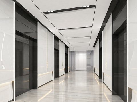 modern elevator hall