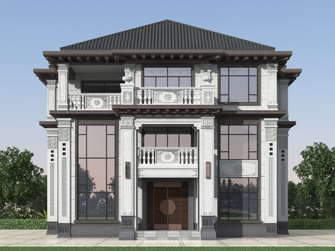 Chinese villa architectural appearance