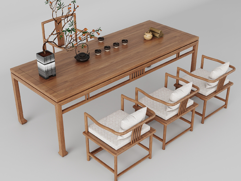 Chinese Tea Table and Chair