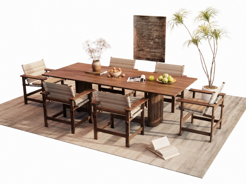 Quiet Dining Table and Chair Outdoor Dining Table