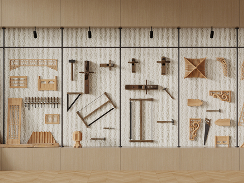 Modern wood carving work wall tools wall