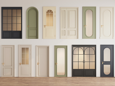 French Interior Door Single Door Double Door Female Door Arched Door