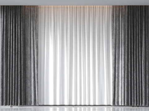 solid color curtain gauze curtain