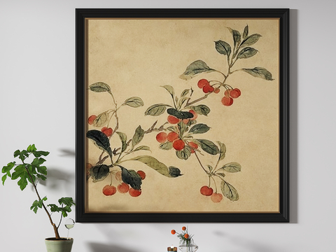 Mid-ancient flower and bird painting decorative painting