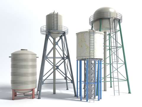 modern industrial water tower