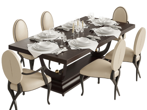 American Dining Table and Chair