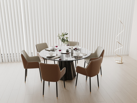 Modern Dining Table and Chair Round Dining Table