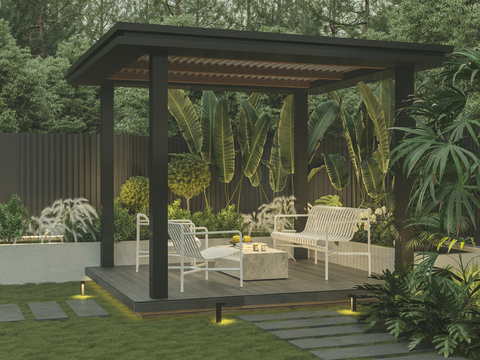 Modern Garden Gazebo Sectional Sofa