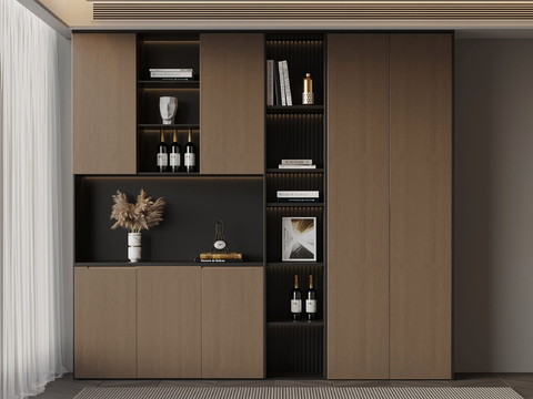 Italian Minimalist Wine Cabinet Sideboard