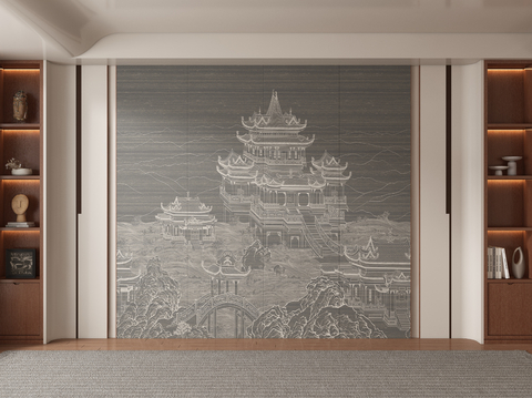 New Chinese Tea Room Wall