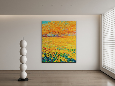 Modern Decorative Painting Flower Sea Oil Painting Sunflower Oil Painting