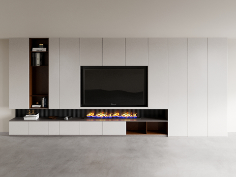 TV wall integrated cabinet