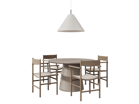 Quiet Dining Table and Chair Round Table Dining Chair