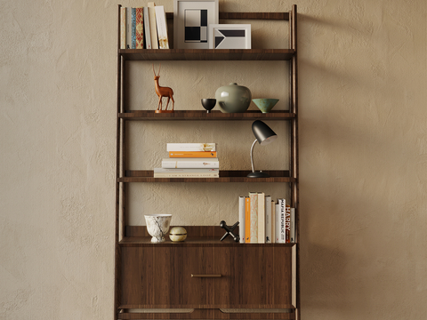 Antique Bookshelf Display Rack