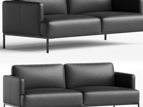 Leather sofa Modern double sofa