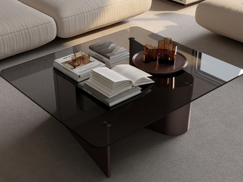 Modern glass coffee table