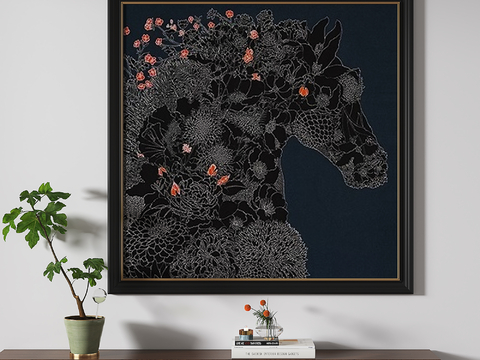 Antique abstract painting horse painting decorative painting