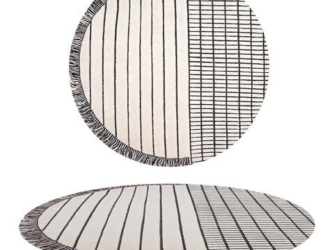 Modern Carpet Round Blanket